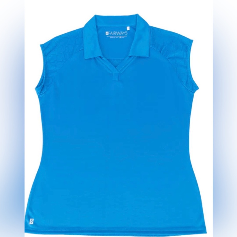 New With Tags Nancy Lopez Golf Fairways Plus Optic Sleeveless Polo Blue Size 1X - Picture 11 of 15